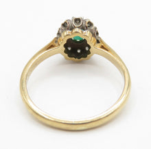 Vintage 1982 9ct Gold Ruby Diamond Flower Ring Size M