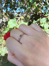 Vintage Dainty 9ct Yellow Gold Garnet Ring Size M