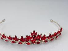 Women Bride Girl Party Blue Or Red Crystal Princess hair headband Tiara Crown