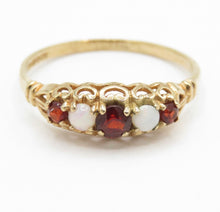 Vintage London Hallmark 9ct Gold Opal Ring Size P