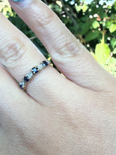 Vintage 9ct Gold Sapphire Diamond Ring Size K London 1986