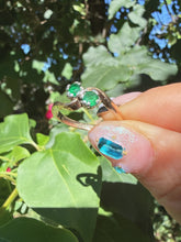 Vintage 9ct Gold Emerald Toi et Moi Ring Size K