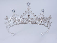 Women unique bride Prom Party Crystal Silver Color Tiara Crown