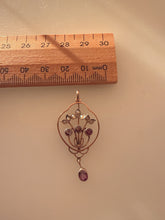 Antique Edwardian 9ct Rose Gold Amethyst Pendant