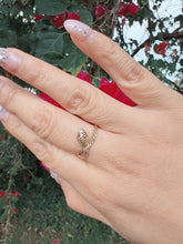 Vintage 1988 9ct Gold Ruby Eye Snake Serpent Ring Size N 1/2