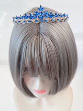 Women Bride Girl Party Blue Or Red Crystal Princess hair headband Tiara Crown