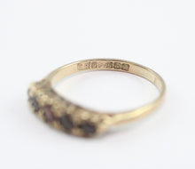 Vintage Birmingham 9ct Gold Garnet Ring