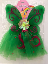 Girl Kid Children Fairy Party Butterfly Wing Insect Headband Costume Skirt set Green