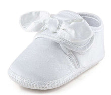 Baby Shower Girl Kid Infant White Christening Wedding Party Satin first Shoes