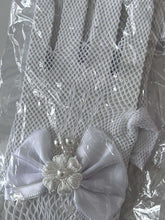 Flower Girls Ball Dance Party Fancy Wedding Net Bow Short Black Red White Gloves