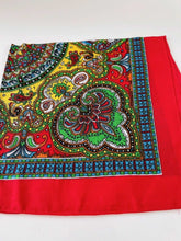 Women Colorful Retro Paisley Bandana Hair Head Headband Wrap Square Scarf Mask Red
