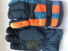 Men Women Adult Winter Sports Motorcycle Warm Thermal Ski Snow Gloves Mittens BLUE WITH ORANGE MEN