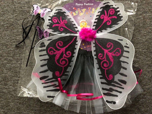 Girl Kid Children Fairy Party Butterfly Wing Insect Headband Costume Skirt set