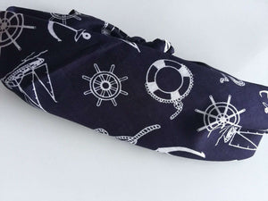 Women Lady Girl Navy Sailor Anchor Party Cotton Bandana Hair Headband Wrap Scarf