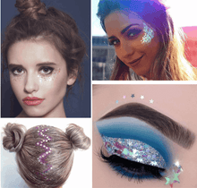 Women Girl Glitter Shine Star Face Eye shadow sequin Bling Tattoo makeup Art Gel