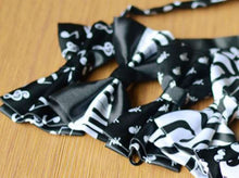 Men Musician Musical Notes Leopard Mustache Party Costume bowtie bow Necktie