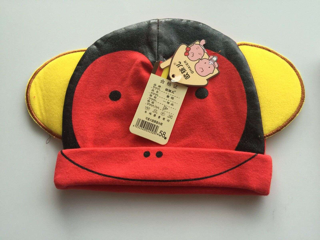 NEW Baby Boy Girl Kids Child Party Monkey Face Ear Beanie Hat Cap 3m-1year Prop Red Face Monkey Hat