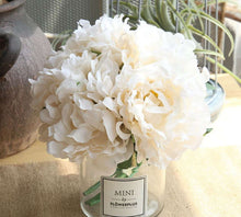 5 heads Bridal Wedding bouquet Home Peony Artifical Fake Flower Decor Decoration - Perfect Bridal Accessory Champagne