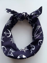Women Lady Girl Navy Sailor Anchor Party Cotton Bandana Hair Headband Wrap Scarf