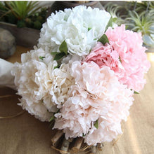 5 heads Bridal Wedding bouquet Home Peony Artifical Fake Flower Decor Decoration - Perfect Bridal Accessory