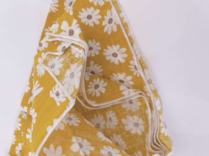 Women Retro BOHO Cotton mix Daisy Bandana Hair Head Headband Wrap Square Scarf