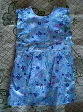 Girls Kids Children Princess Sweet Cotton Vest Smock Feeding Bibs 1-4yrs Blue Rabbit