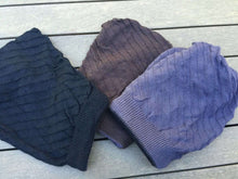 Men Women Reversible Knit warm 2 sides Ski 2 ways Wrap Hat Cap Beanie scarf