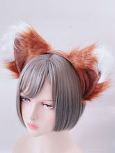 Women Fluffy long Fur Cat Kitty Fox Costume Animal Ear Party Hair head band