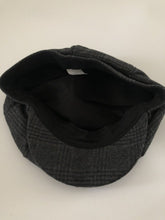Men Retro Grey Check French Newsboy Cabbie Artist Hat Cap Wool Blended Beret