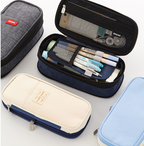 AU Large Capacity Smart Organise well Layer Pen Stationery Pencil Case Bag