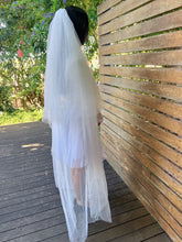 1.7M Women Bride 2-Layer Long Wedding Veil with Blusher and Comb