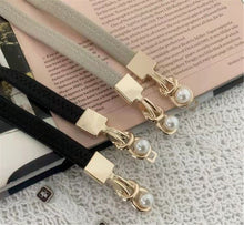 Women Gemstone Pearl Retro Elastic Stretchy Dress Narrow Slim Waist Belt Band