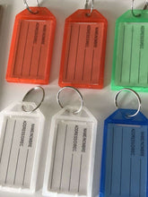 8x Light Plastic Travel Luggage School bag Name ID Badge Tag Label Key Rings AU