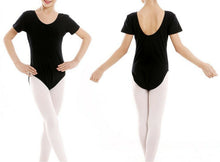 Girl Children Cotton Short Sleeves Ballet Jazz Dance Skate Gymnastics Leotard