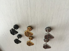 New Lady Diamond Shape Chic 316L Surgical Stainless Steel Titanium Earrings Stud