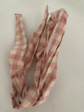 Women Girl Check Wire Bunny Ear adjustable bow scarf Hair head band Wrap