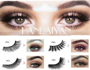 AU Women 3D Natural Look Long Volume Fake MINK Hair False Eyelashes Extension