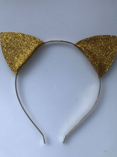 Women Girl Kitty Cat Ears Gold silver Costume Party hair head Band Headband Prop