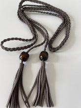 Women Lady Bohemian Boho Braid Long Suede leather Tassel Waist Belt Band Tie