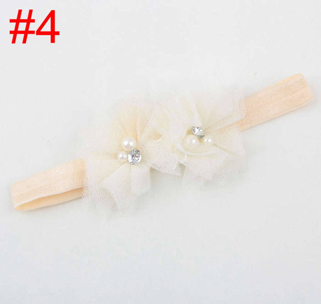 Girls Kid Baby Shower Princess Party Lace Flower Elastic Hair Head Band headband