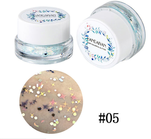 Women Girl Glitter Shine Star Face Eye shadow sequin Bling Tattoo makeup Art Gel