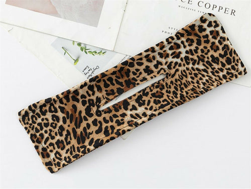 AU Women Easy Updo Bun French Styling Boho Hair Pin Stick Tie up Wire Band Bow Dark Leopard