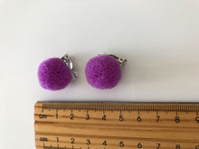 Girl Children POM POM Cute Clip on No piercing Earrings Hair Clip accessory