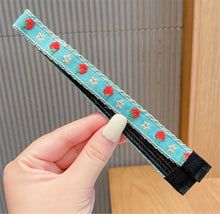 Girl Kids Cute Retro Stick On Cotton Light Embroidery Hair Headband Head band