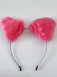 Women Children Fluffy Fur Cat Kitty fox animal Costume Ear Party Hair head band