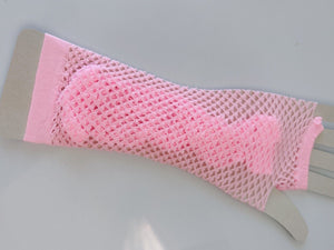 Women Girl Long Fingerless Net Fishnet Mesh Wrist Arm Dance disco Party Gloves