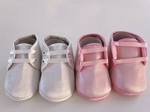 Baby Shower Boy Kid Girl White Or Pink Christening Wedding Party first Shoes