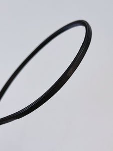 Women Girl Chic Slim Thin Synthetic leather Plain Hair Headband Head Band hoop Black