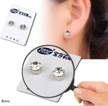 Men Lady Fake MAGNETIC Crystal Rhinestone Pearl NO Piercing ear studs Earrings