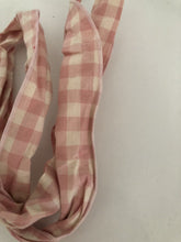 Women Girl Check Wire Bunny Ear adjustable bow scarf Hair head band Wrap